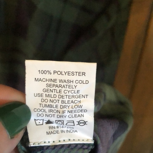 NWT Simply Southern Green & Navy Tartan Plaid Dress in Large - Picture 5 of 7